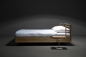 Preview: orig. BOW Designer Bett aus Massivholz modern elegant in Schwebeoptik